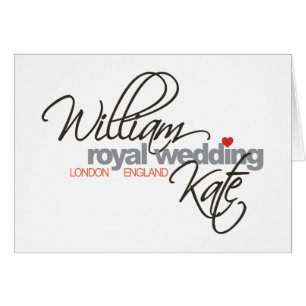 William & Kate Royal Bröllop Hälsningskort