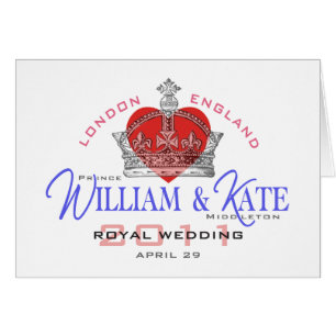 William & Kate Royal Bröllop Hälsningskort
