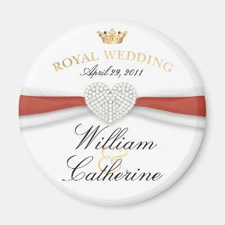 William & Kate - Royal Bröllop minneshögste Gift Magnet