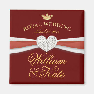 William & Kate - Royal Bröllop minneshögste Gift Magnet