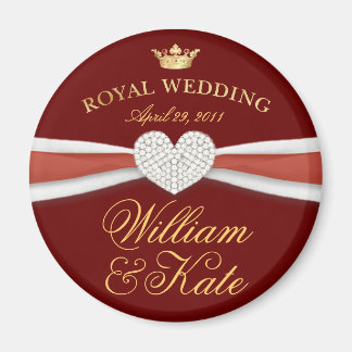 William & Kate - Royal Bröllop minneshögste Gift Magnet
