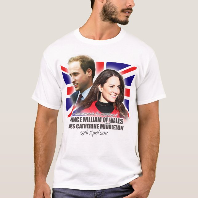 William & Kate Royal Bröllop T-Shirt (Framsida)