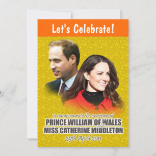 William & Kate Royal bröllopsinbjudningar Inbjudningar