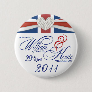 William & Kate som gifta sig den jubileums- Knapp