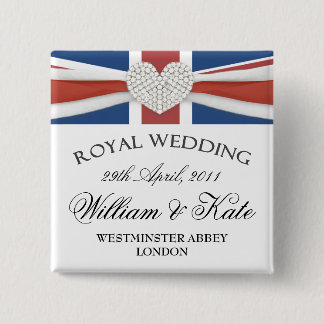 William & Kate som gifta sig den jubileums- Knapp