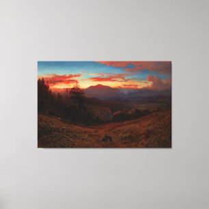 William Keith_Sunset på Mount Diablo Canvastryck