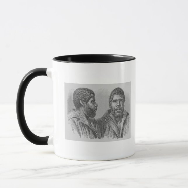 William Lanney, den Tasmanian jumbon Mugg (Vänster)