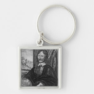 William Lilly Fyrkantig Silverfärgad Nyckelring