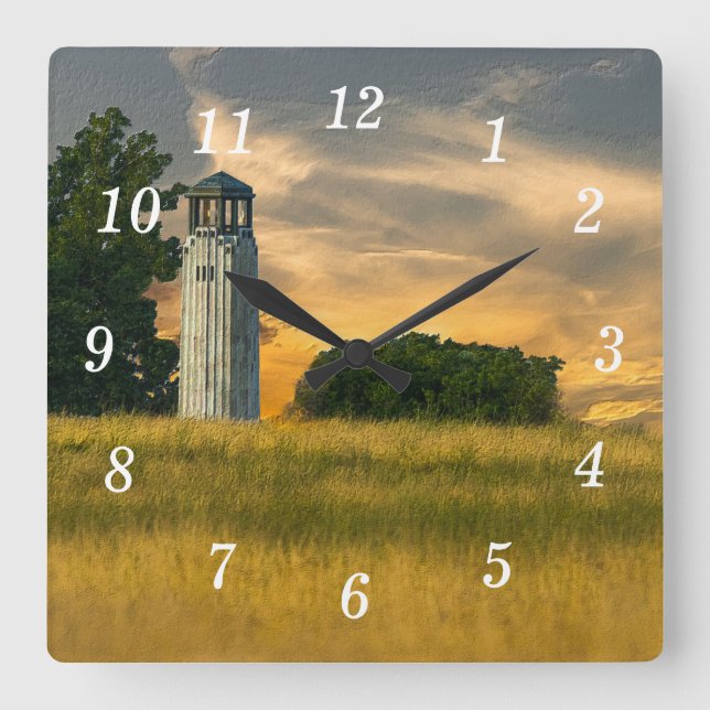William Livingstone Lighthouse Wall Clock Fyrkantig Klocka (Framsida)