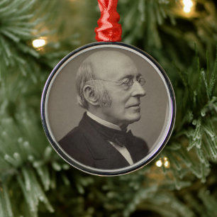 William Lloyd Garrison Julgransprydnad Metall