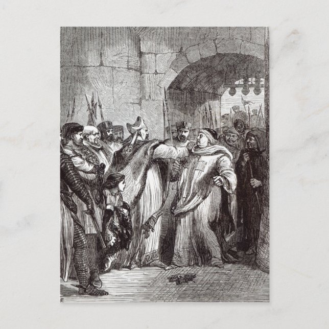 William Longchamp och Hugh de Pudsey Vykort (Framsida)