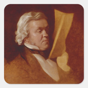 William Makepeace Thackeray, 1864 Fyrkantigt Klistermärke