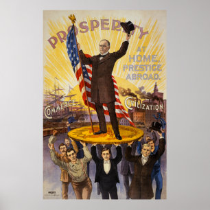 William McKinley Kampanj Poster Guld Standard