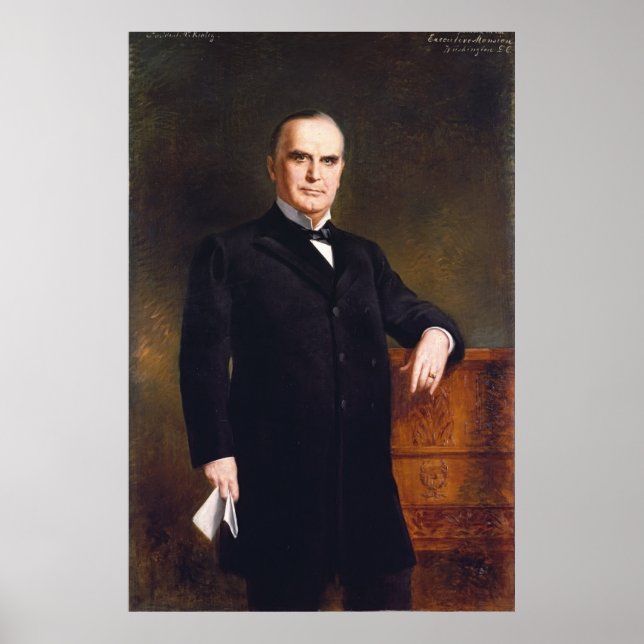 WILLIAM McKINLEY Porträtt senast augusti Benziger  Poster (Framsidan)
