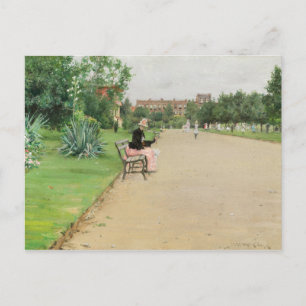 William Merritt Chase - A City Park Vykort