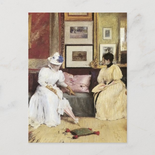 William Merritt Chase A Freinely Call Vykort (Framsida)