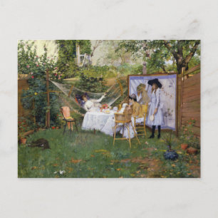William Merritt Chase - Open Luft Breakfast Vykort