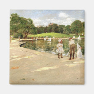 William Merritt Chase-The Sjö för Miniature Yach Magnet