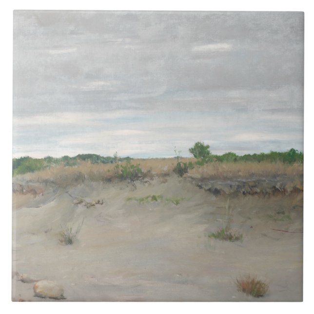 William Merritt Chase - Vind-Swept Sands Kakelplatta (Framsidan)