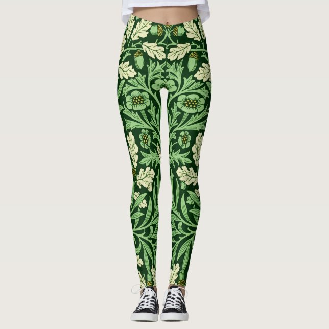 William Mirrors Acorns & Oak Leaves Spring Garden Leggings (Framsida)