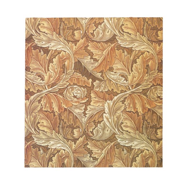 William Morris Acanthus Brown Höst löv Anteckningsblock (Framsida)