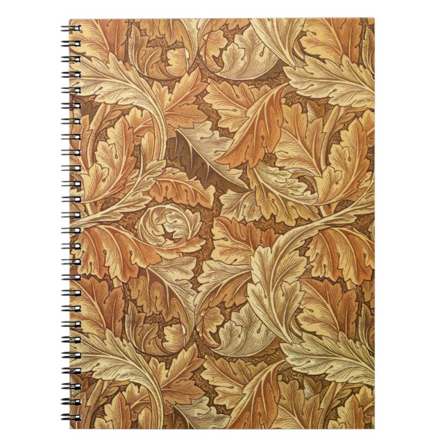 William Morris Acanthus Brun Höstlöv Anteckningsbok (Framsidan)