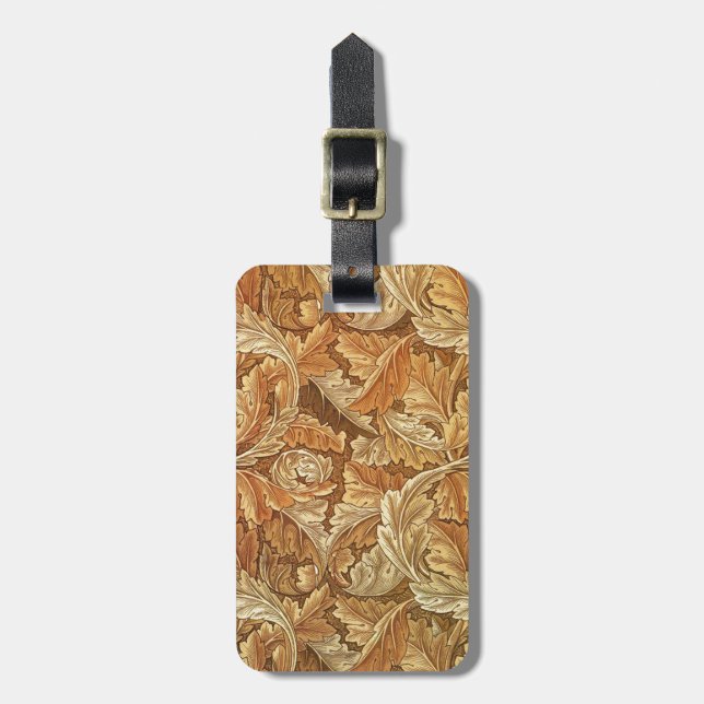 William Morris Acanthus Brun Höstlöv Bagagebricka (Vertikal Framsida)