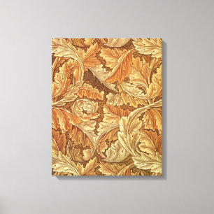 William Morris Acanthus Brun Höstlöv Canvastryck