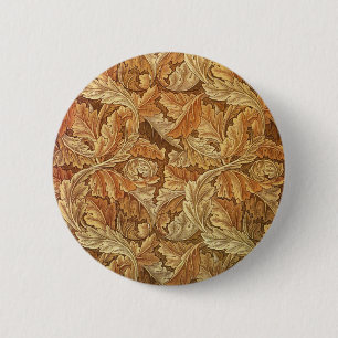William Morris Acanthus Brun Höstlöv Knapp
