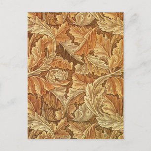 William Morris Acanthus Brun Höstlöv Vykort