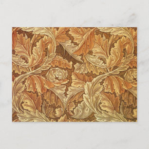 William Morris Acanthus Brun Höstlöv Vykort
