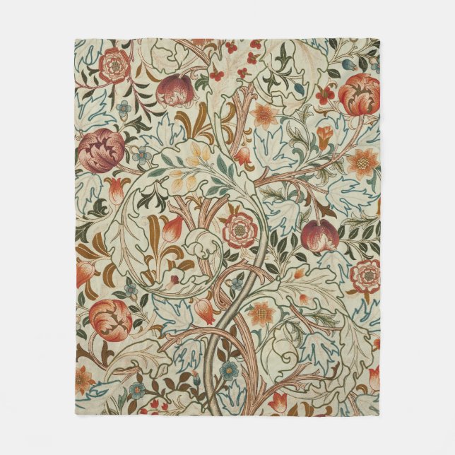 William Morris Acanthus Embroidery Blommönster Fleecefilt (Framsidan)