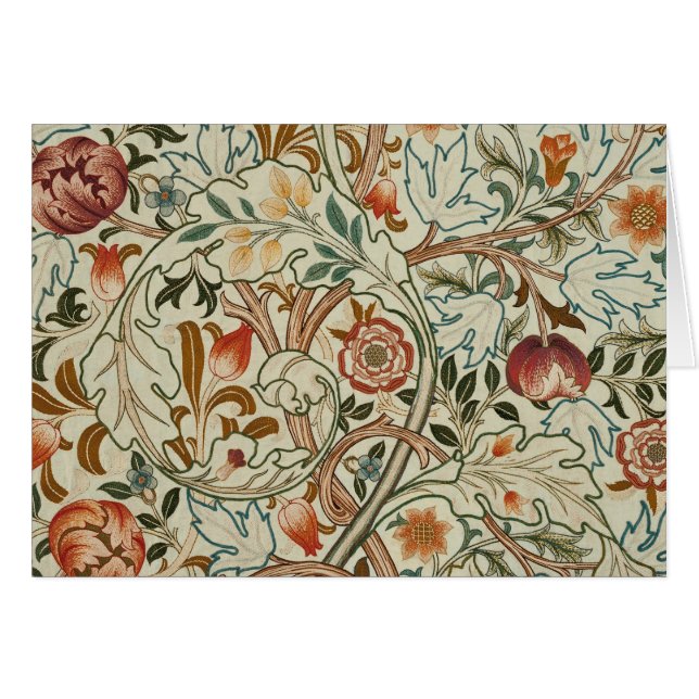 William Morris Acanthus Embroidery Blommönster Hälsningskort (Framsidan Horizontal)