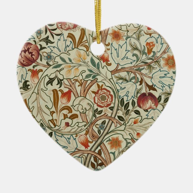 William Morris Acanthus Embroidery Blommönster Julgransprydnad Keramik (Framsidan)