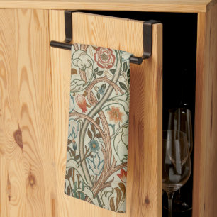 William Morris Acanthus Embroidery Blommönster Kökshandduk