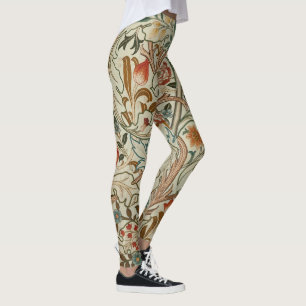 William Morris Acanthus Embroidery Blommönster Leggings