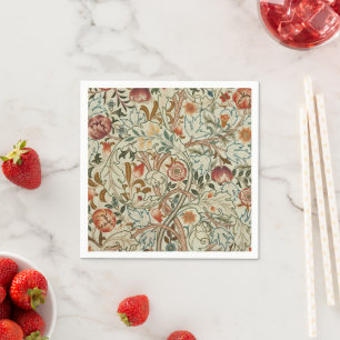 William Morris Acanthus Embroidery Blommönster Pappersservett