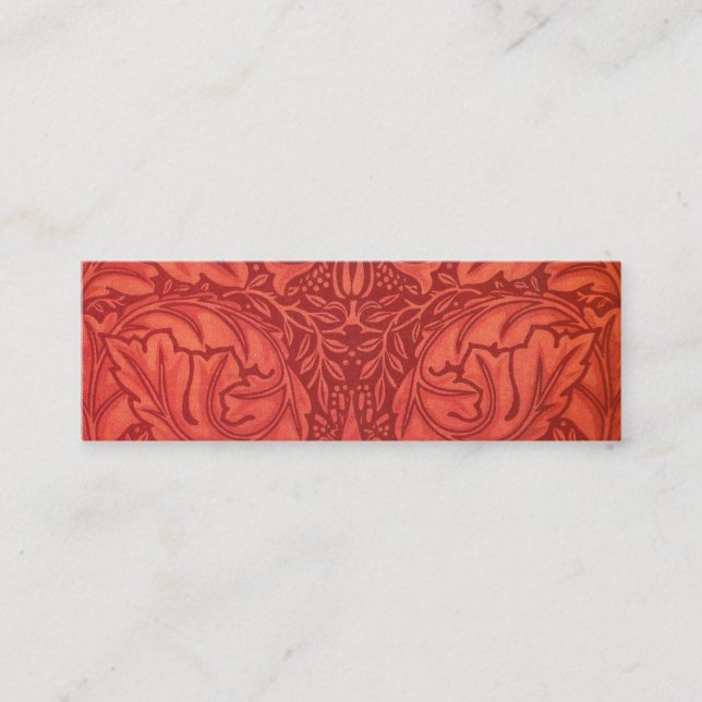 William Morris Acanthus för Velveteendesign Mini Visitkort (Framsida)