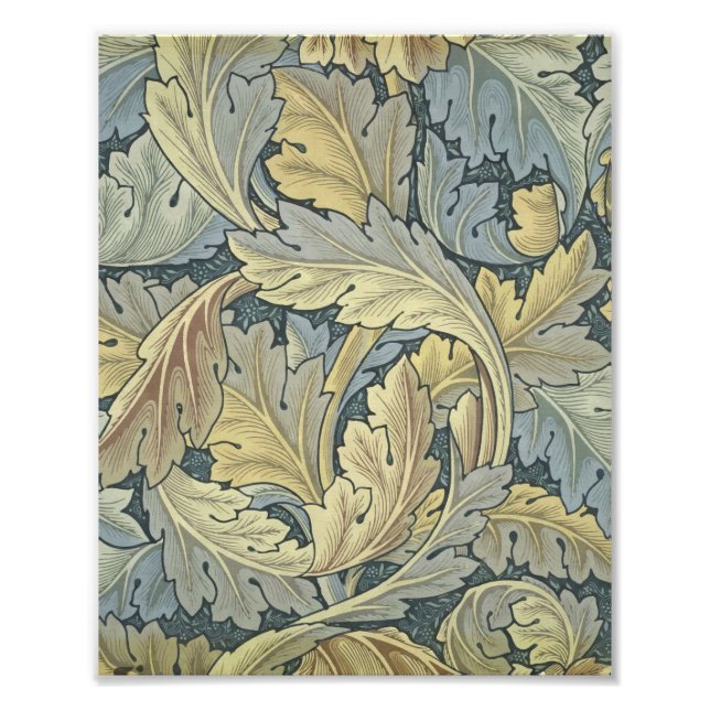 William Morris Acanthus Löv Blommigt Art nouveau Fototryck (Framsidan)