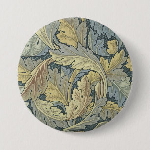 William Morris Acanthus Löv Blommigt Art nouveau Knapp