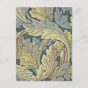 William Morris Acanthus Löv Blommigt Art nouveau Vykort