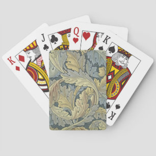 William Morris Acanthus Lövs Blommigt Art nouveau Casinokort
