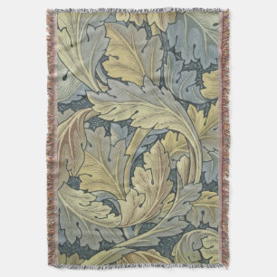 William Morris Acanthus Lövs Blommigt Art nouveau Filt