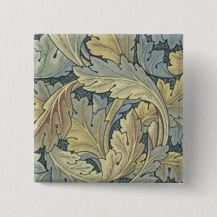 William Morris Acanthus Lövs Blommigt Art nouveau Knapp