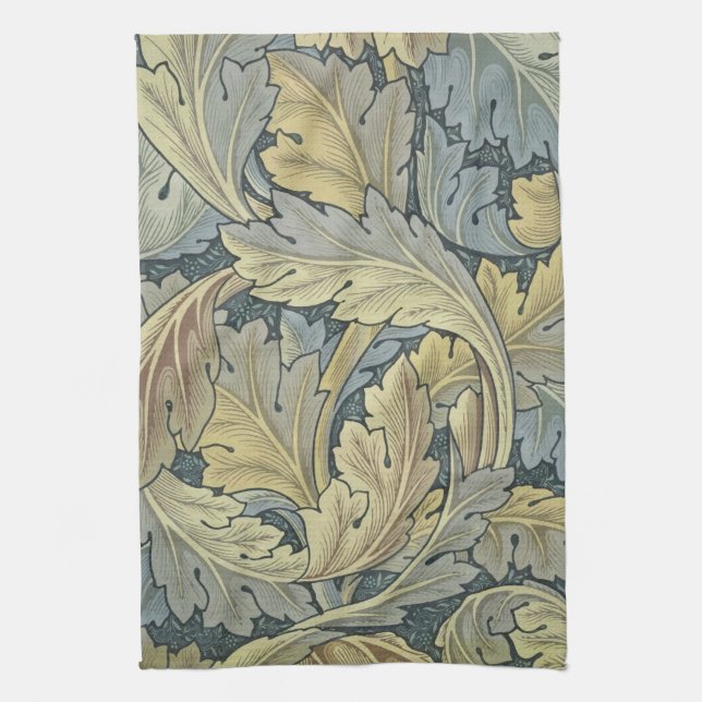 William Morris Acanthus Lövs Blommigt Art nouveau Kökshandduk (Vertikal)