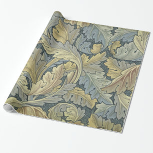 William Morris Acanthus Lövs Blommigt Art nouveau Presentpapper
