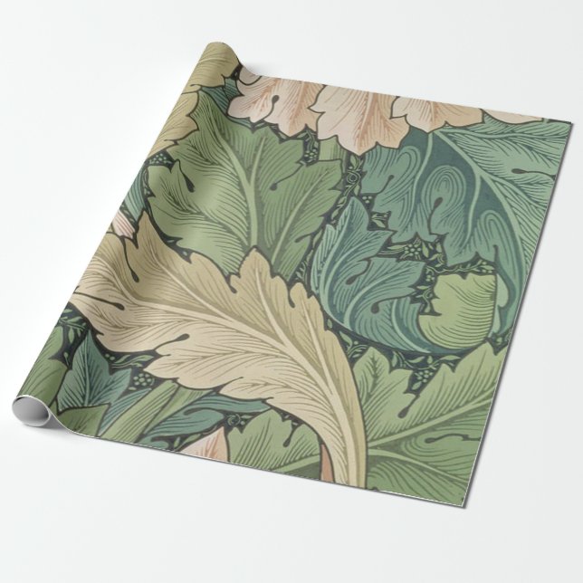 William Morris Acanthus Presentpapper (Utrullad)