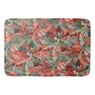 William Morris Acanthus Rost Röd Salvia Grön Badrumsmatta