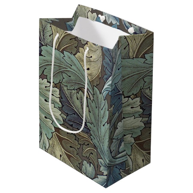 William Morris Acanthus Sage Blomma Blommig Botani (Framsidan Vinklad)