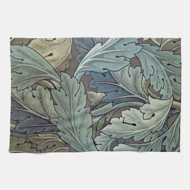 William Morris Acanthus Sage Blomma Blommig Botani Kökshandduk (Horisontell)